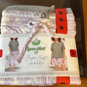 Honeydew Intimates Jersey Pajama Set - Gray and Pink